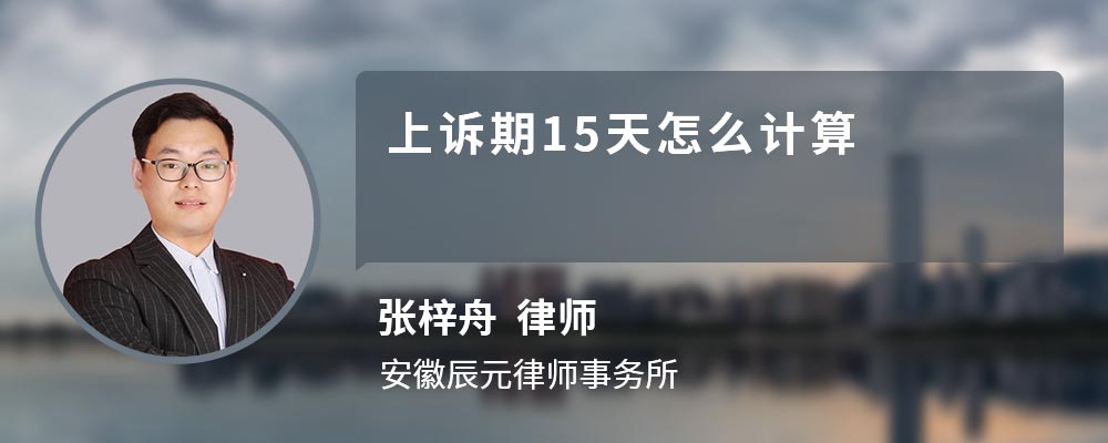 上訴期15天怎么計算