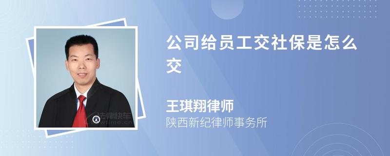 公司給員工交社保是怎么交