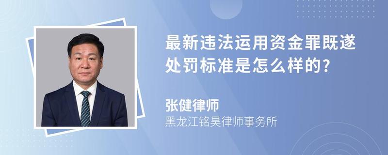 最新違法運用資金罪既遂處罰標準是怎么樣的?