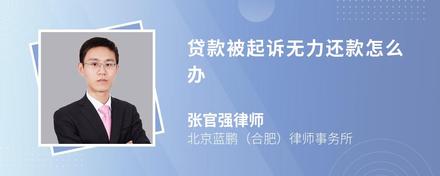 貸款被起訴無力還款怎么辦