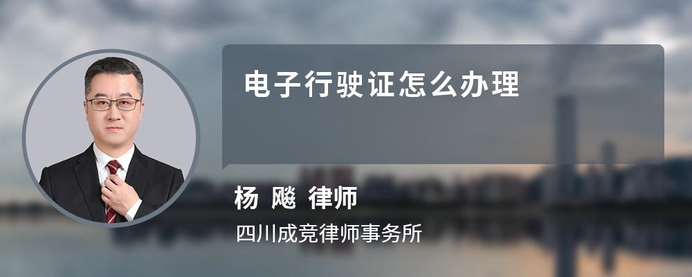 电子行驶证怎么办理