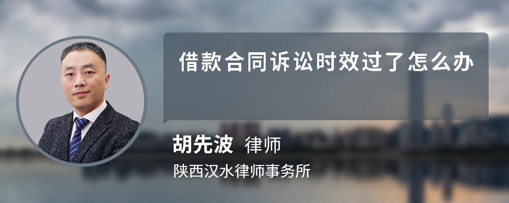 借款合同诉讼时效过了怎么办