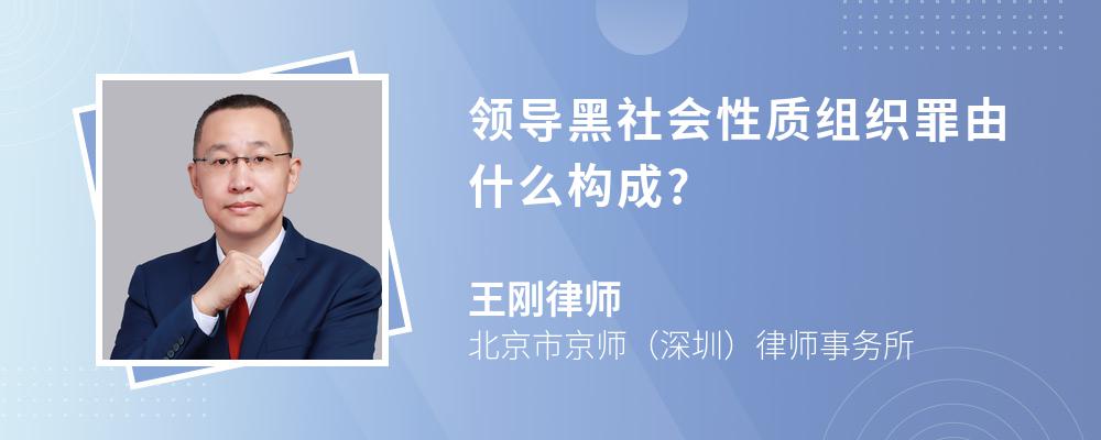 领导黑社会性质组织罪由什么构成?