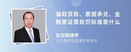 骗取贷款、票据承兑、金融票证罪处罚标准是什么