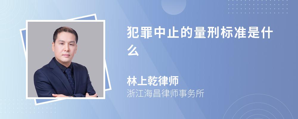 犯罪中止的量刑标准是什么