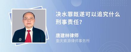 决水罪既遂可以追究什么刑事责任?