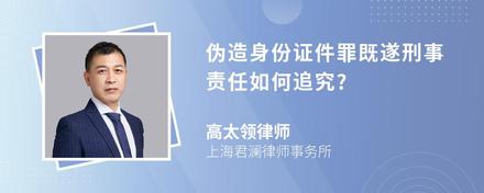 伪造身份证件罪既遂刑事责任如何追究?