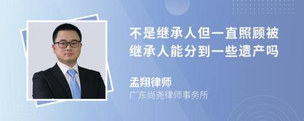 不是继承人但一直照顾被继承人能分到一些遗产吗