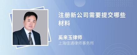 注册新公司需要提交哪些材料