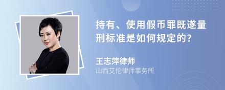 持有、使用假币罪既遂量刑标准是如何规定的?