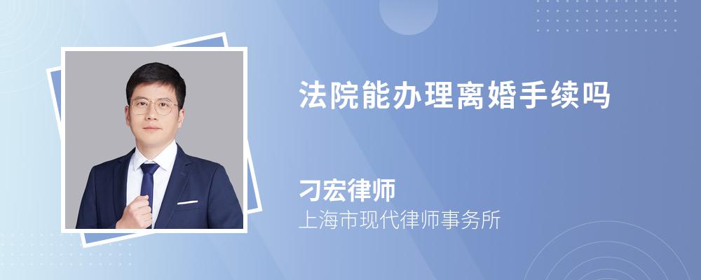 法院能办理离婚手续吗