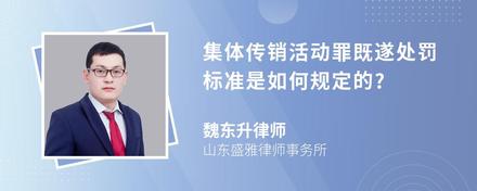 集体传销活动罪既遂处罚标准是如何规定的?