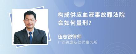 构成供应血液事故罪法院会如何量刑?