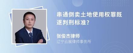 串通倒卖土地使用权罪既遂判刑标准?