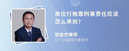 单位行贿罪刑事责任应该怎么承担?