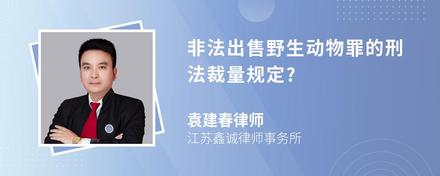 非法出售野生动物罪的刑法裁量规定?