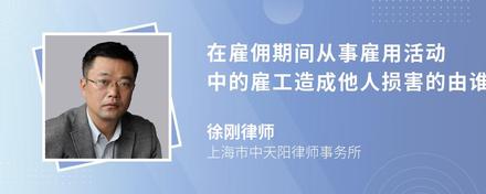 在雇佣期间从事雇用活动中的雇工造成他人损害的由谁来承担民事责任