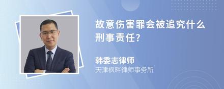 故意伤害罪会被追究什么刑事责任?