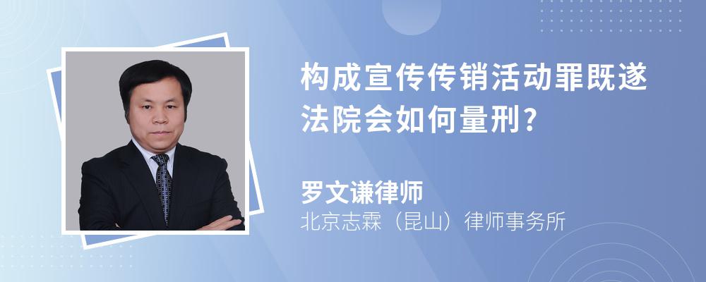 构成宣传传销活动罪既遂法院会如何量刑?