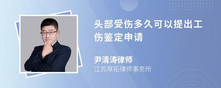 头部受伤多久可以提出工伤鉴定申请