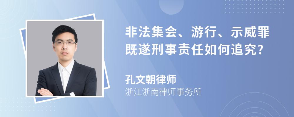 非法集会、游行、示威罪既遂刑事责任如何追究?