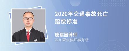 2020年交通事故死亡赔偿标准