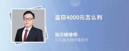 盗窃4000元怎么判