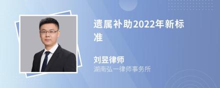 遗属补助2022年新标准