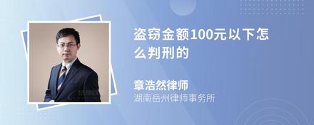 盗窃金额100元以下怎么判刑的