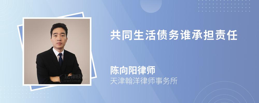 共同生活债务谁承担责任