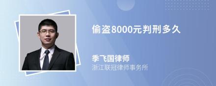 偷盗8000元判刑多久