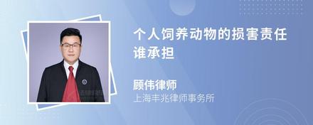 个人饲养动物的损害责任谁承担
