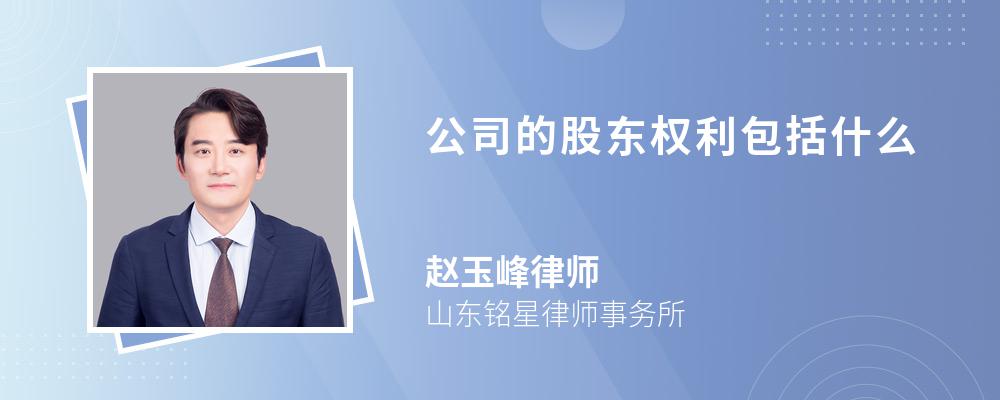 公司的股东权利包括什么