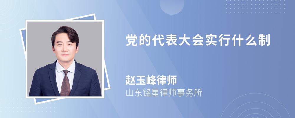 党的代表大会实行什么制