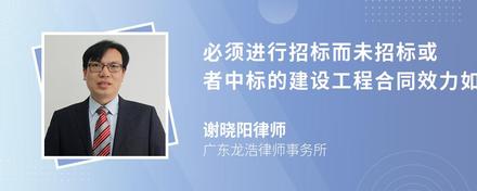 必须进行招标而未招标或者中标的建设工程合同效力如何认定