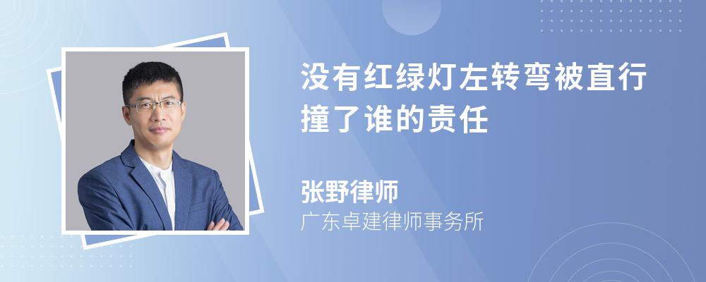 没有红绿灯左转弯被直行撞了谁的责任