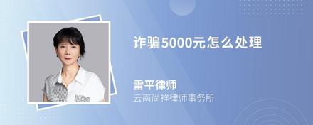 诈骗5000元怎么处理