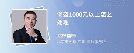 偷盗1000元以上怎么处理