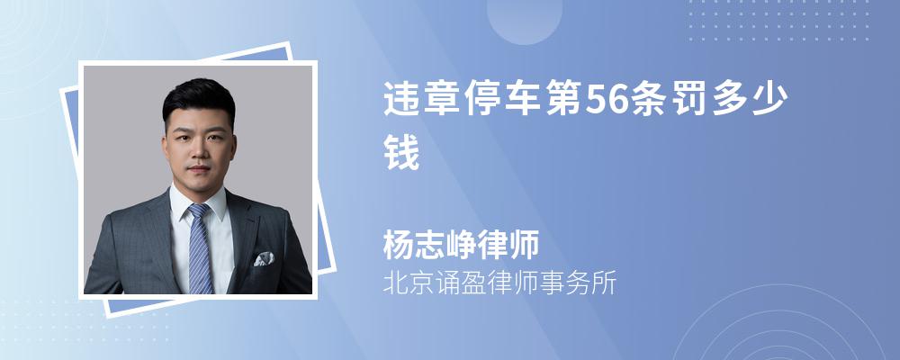 违章停车第56条罚多少钱