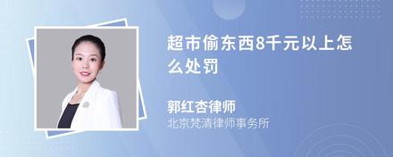 超市偷东西8千元以上怎么处罚