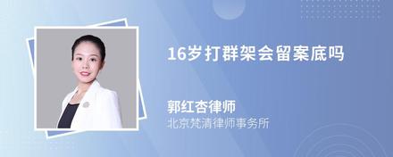 16岁打群架会留案底吗