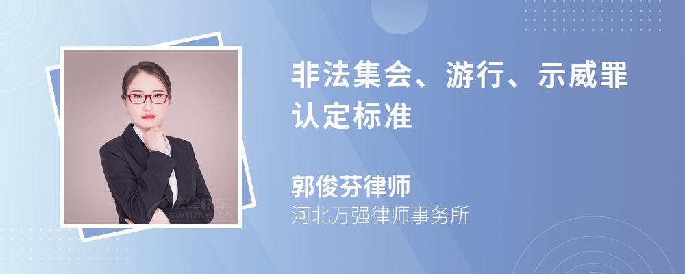 非法集会、游行、示威罪认定标准