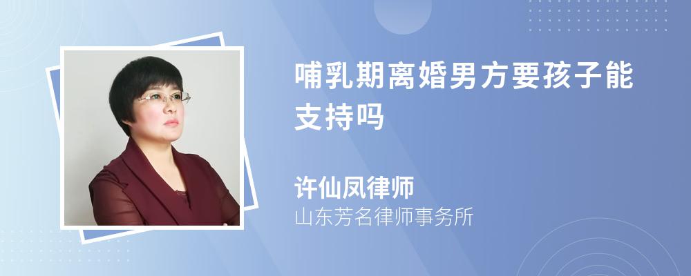 哺乳期离婚男方要孩子能支持吗