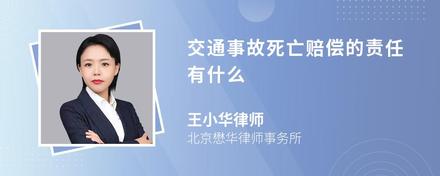 交通事故死亡赔偿的责任有什么