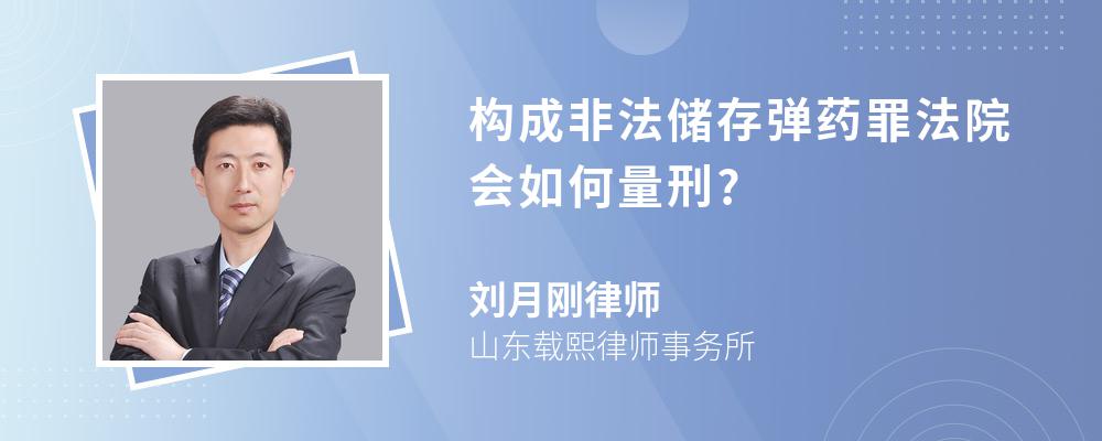 构成非法储存弹药罪法院会如何量刑?