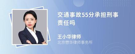 交通事故55分承担刑事责任吗