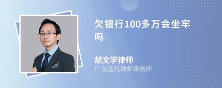 欠银行100多万会坐牢吗