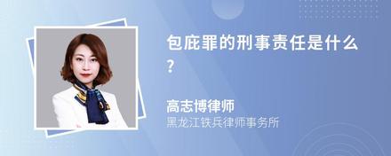 包庇罪的刑事责任是什么?