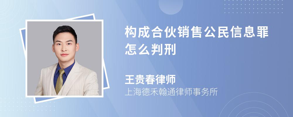 构成合伙销售公民信息罪怎么判刑