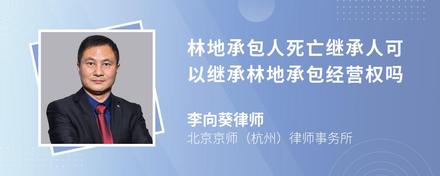 林地承包人死亡继承人可以继承林地承包经营权吗